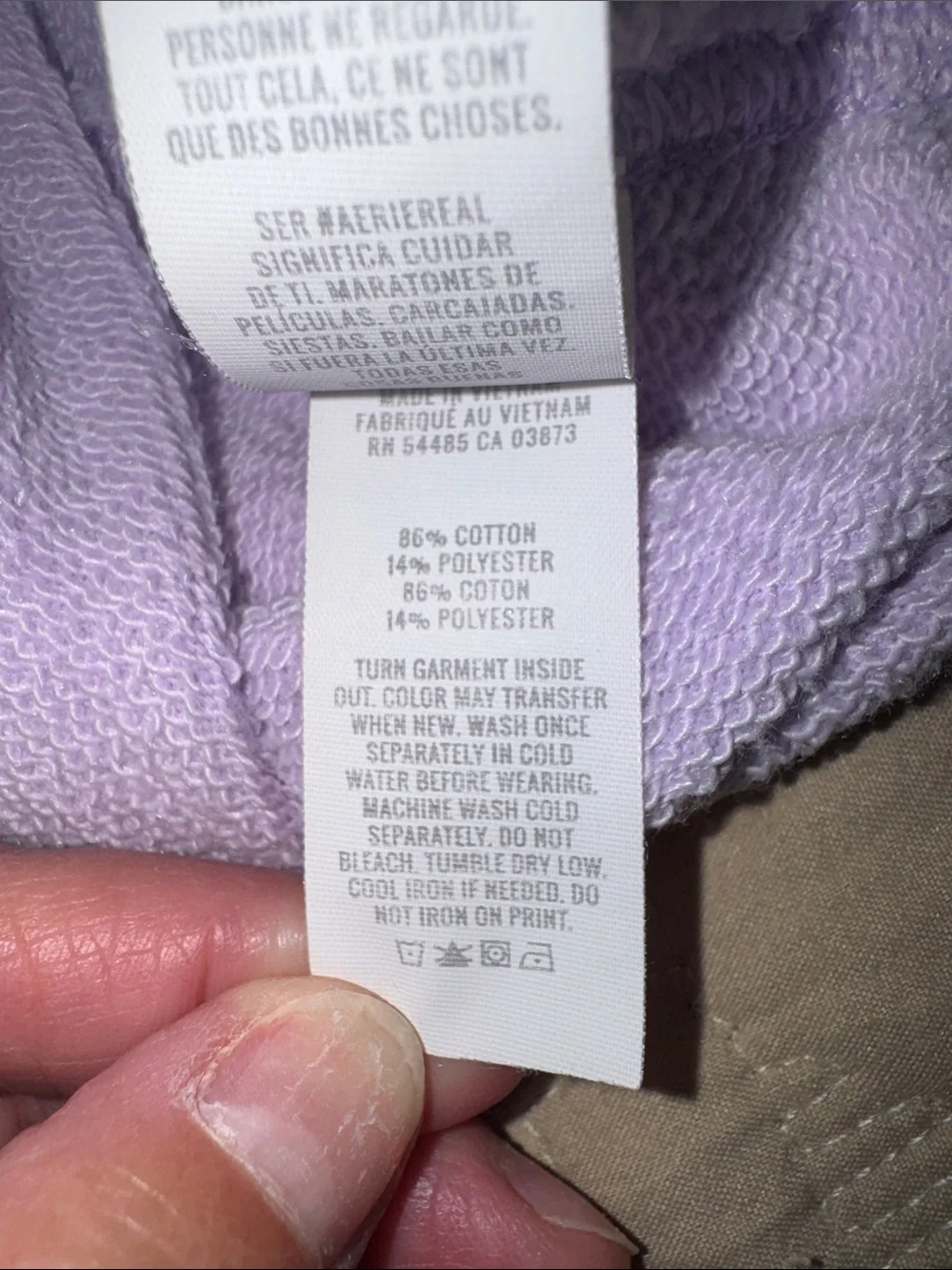 Aerie Lavender Smiley Face V neck Crewneck Sweatshirt Small - Picture 8 of 8